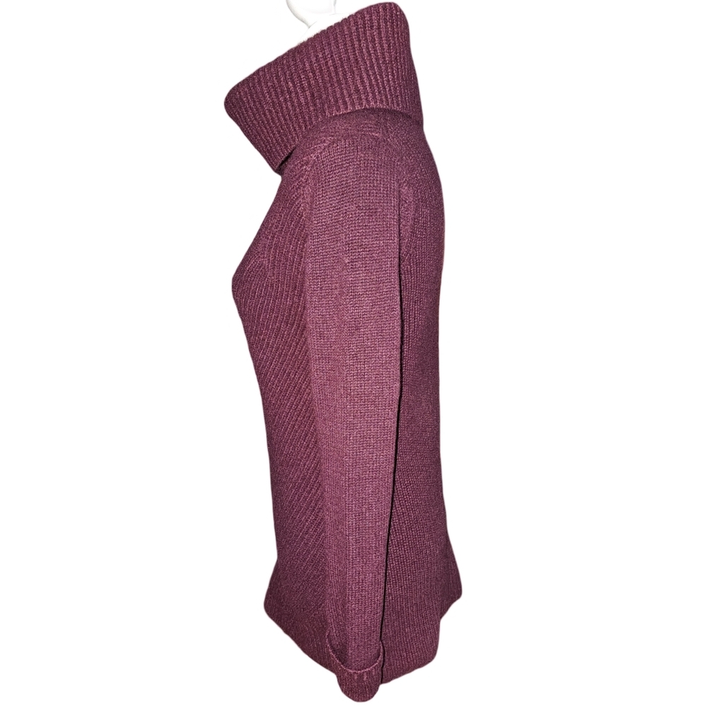 Talbots Womens Burgundy Wine Cashmere Cowlneck Sweater Size Small - Picture 4 of 15